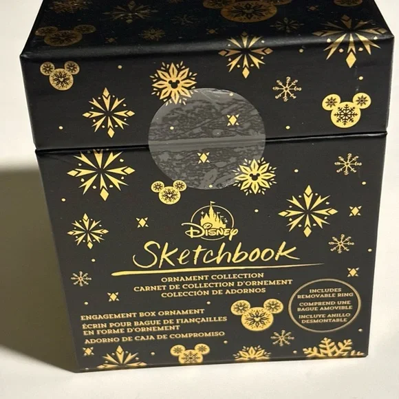 Disney Sketchbook Walt Disney World Blue Castle Engagement Box Ornament New - Picture 5 of 6